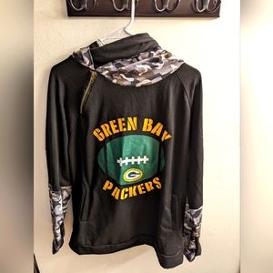 Womens Green Bay Packers Lightweight Hooded Sweatshirt